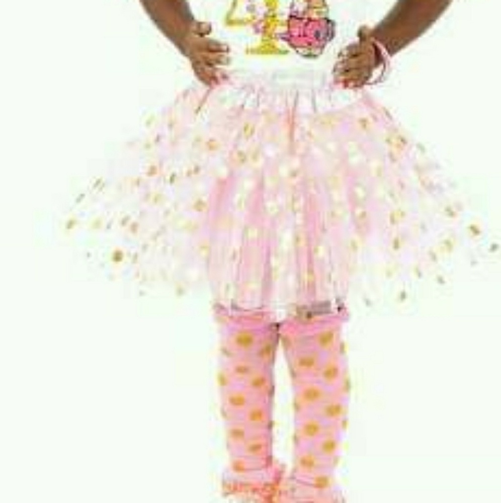 Brand New Baby Gold Polka Dot Playtime Tutu - Picture 8 of 8